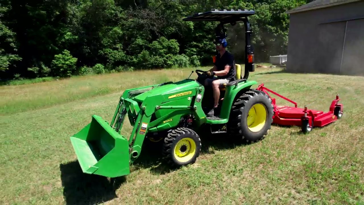 96” Finish Mower on 25HP John Deere 3025e 🚜