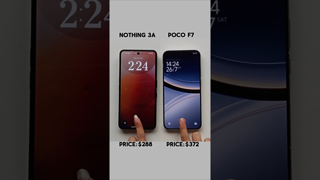 Which Budget Phone Has the Fastest Fingerprint? Nothing 3A vs Poco F6 #SpeedTest #TechShorts