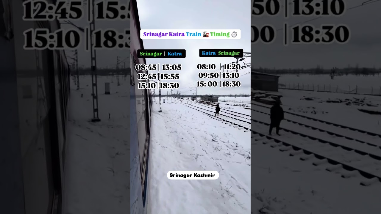 Katra to Srinagar Train Route Updates 🚆