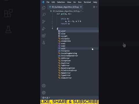 Euclidean Algorithm in python