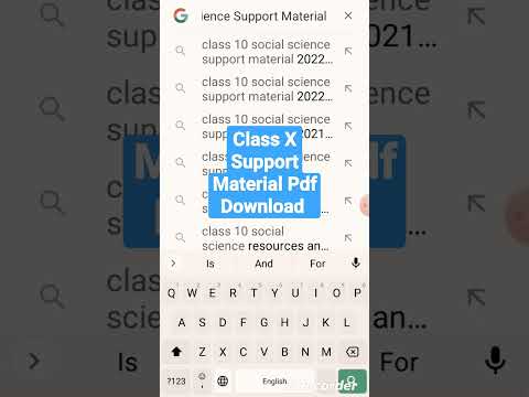 Class X Support Material Hindi Pdf Download #new #shorts #download