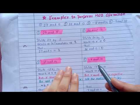 Cryptography and Network Security: #2 Modulo Arithmetic and Basic Concept