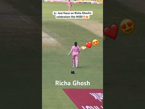 Richa Ghosh = MS Dhoni | Similar Celebration But Different Vibes 🔥😍 #richaghosh #indwvssaw #cwc25