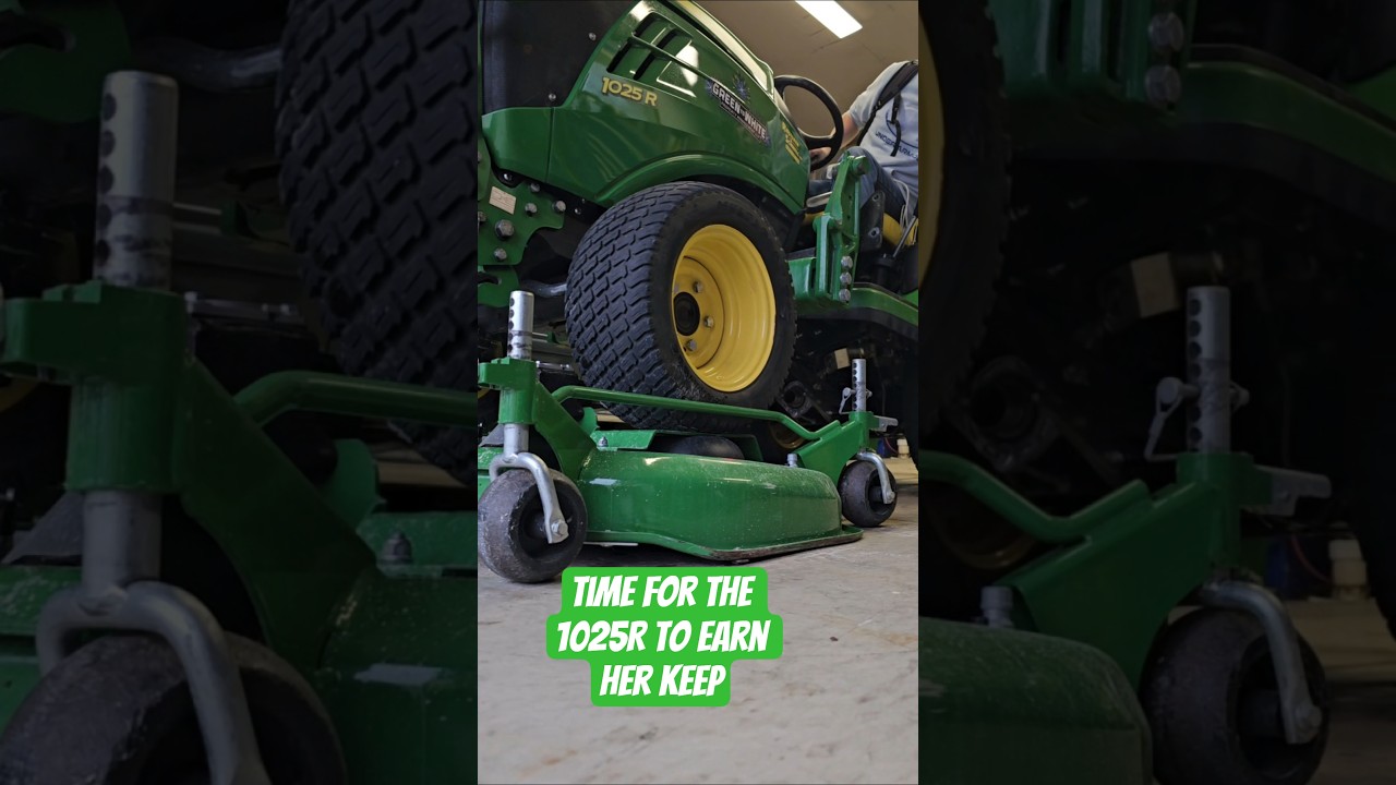 It's time for the 1025R to earn her keep for the summer. @johndeere #tractor #equipment #1025r