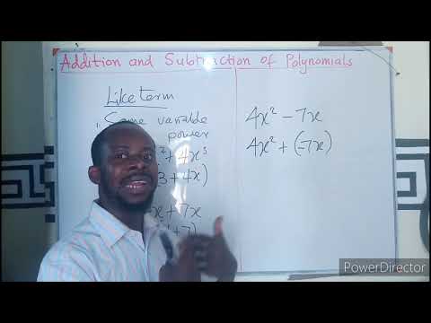 Addition and Subtraction of Polynomials