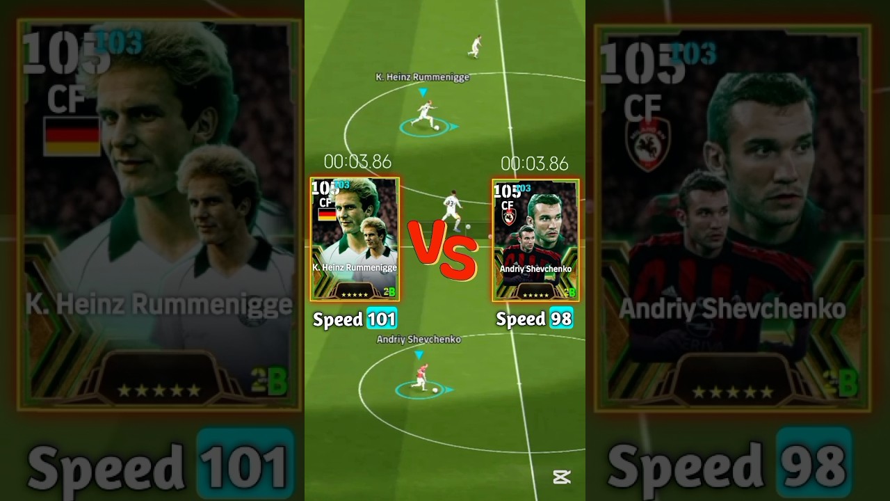 Rummenigge vs Shevchenko Speed Challenge in eFootball 2025 ⚽