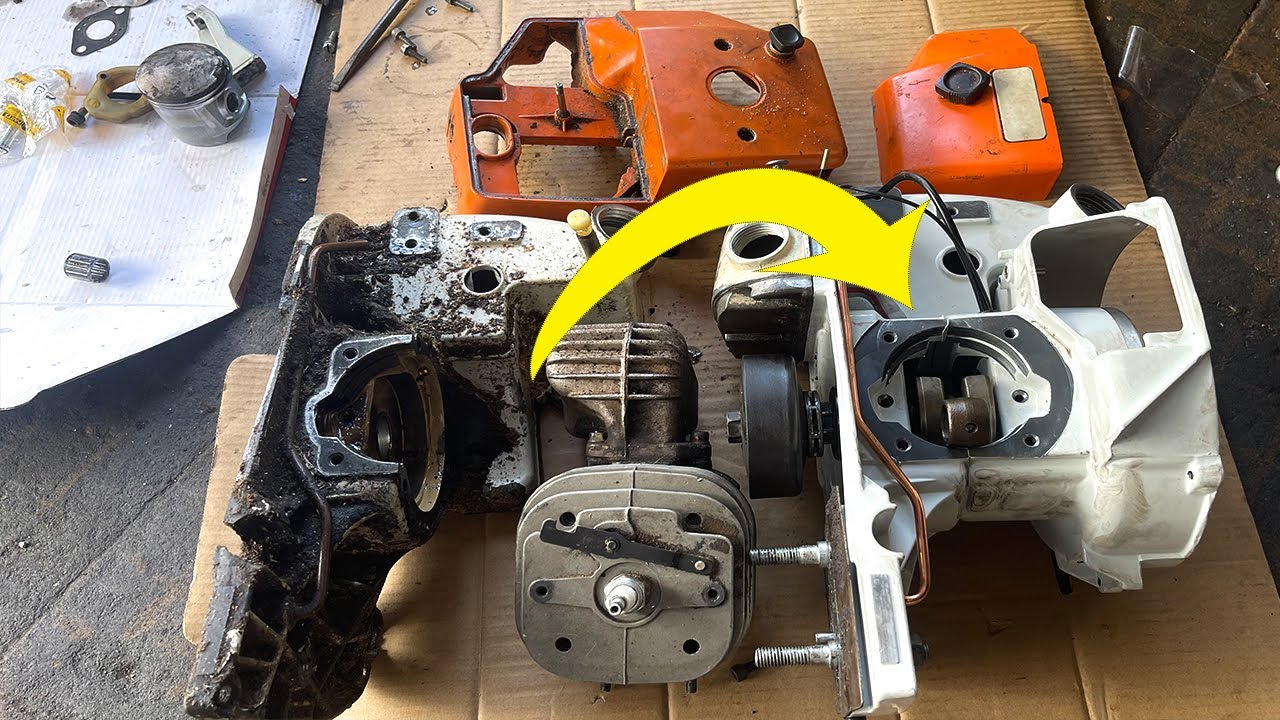 Replace STIHL 070 Chainsaw Crankcase 🔧