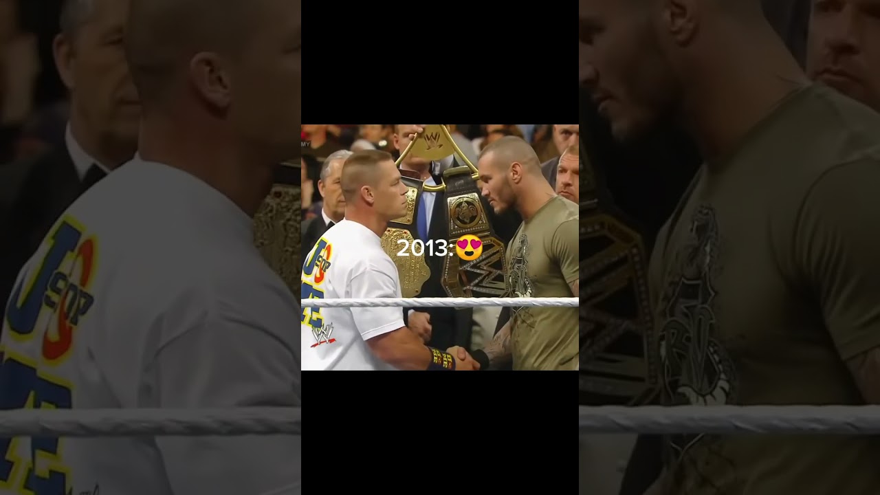 john cena and randy Orton 2004 vs 2013 😍 #wwe #viral