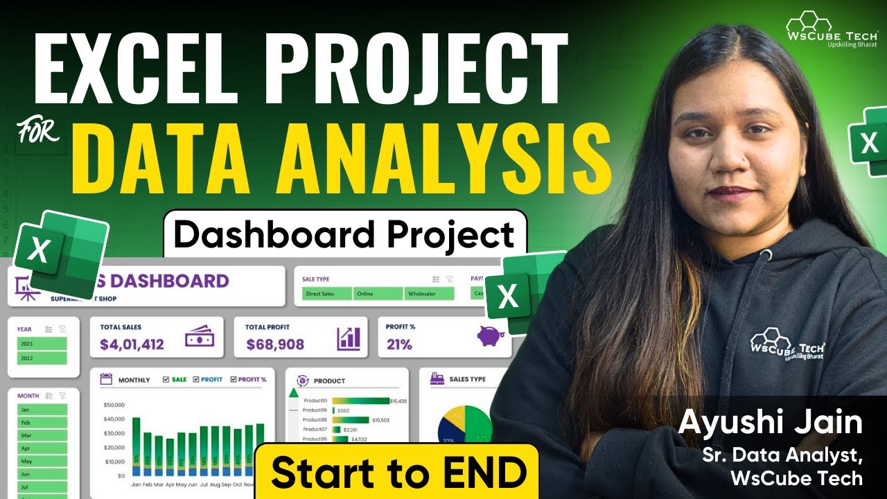 Comprehensive Excel Project for Data Analysis with AI: Complete Dashboard Development in 1 Hour