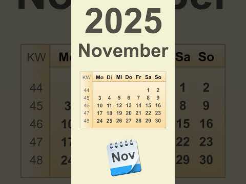 Kalender November 2025