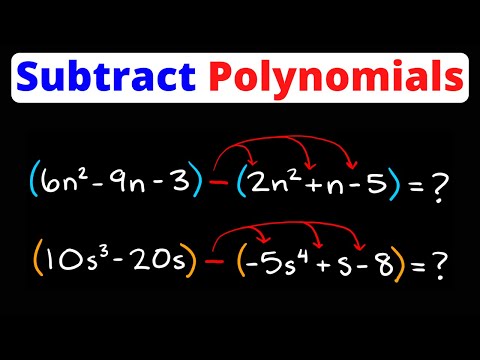 How to Subtract Polynomials | Algebra 1 | Eat Pi