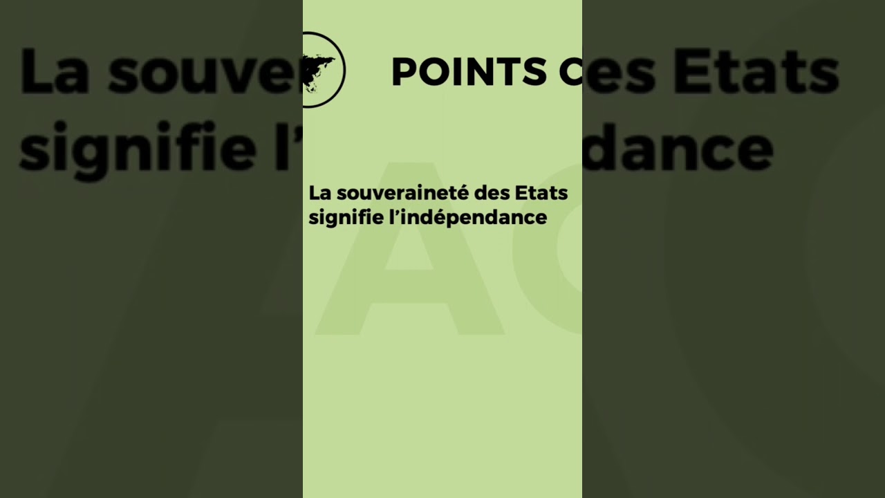 Souveraineté des États et droit international 🌍
