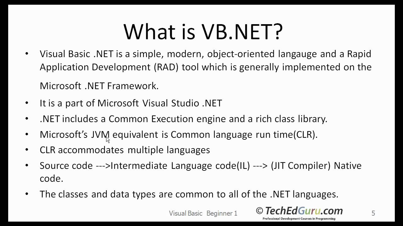 VB Beginner 1: What is VB & .NET? 🖥️