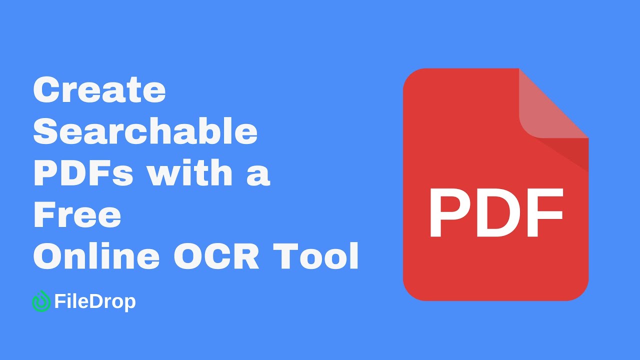 Create Searchable PDFs Online Free 📄