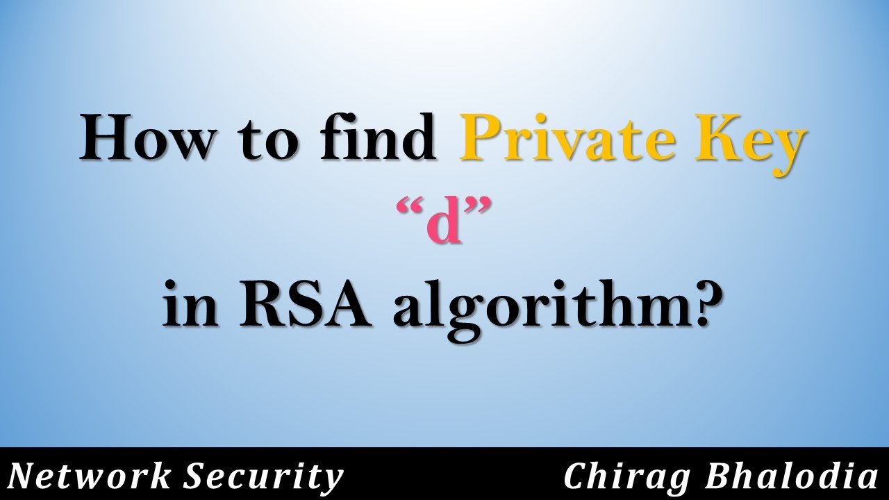 Step-by-Step Guide to Finding the RSA Private Key (d) Using the Extended Euclidean Algorithm π