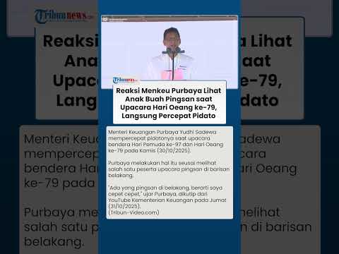 Menkeu Purbaya Percepat Pidato seusai Lihat Anak Buahnya Pingsan di Upacara Hari Oeang ke-79