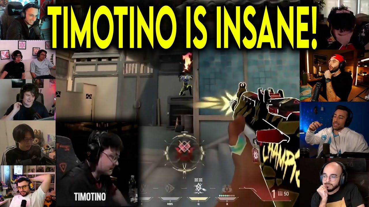 Valorant Streamers React to 100T Timotino's 4K Play 🎮