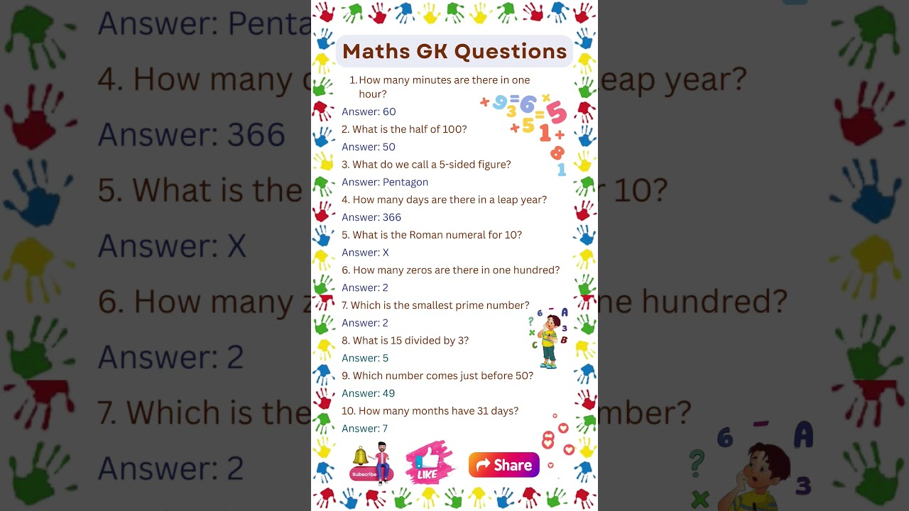 Ultimate Math & General Knowledge Quiz 🎓 | Test Your Skills with Fun Questions!