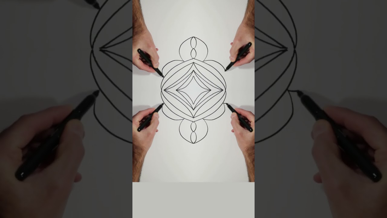 Trick Art & Symmetrical Dance 🎨 #Shorts