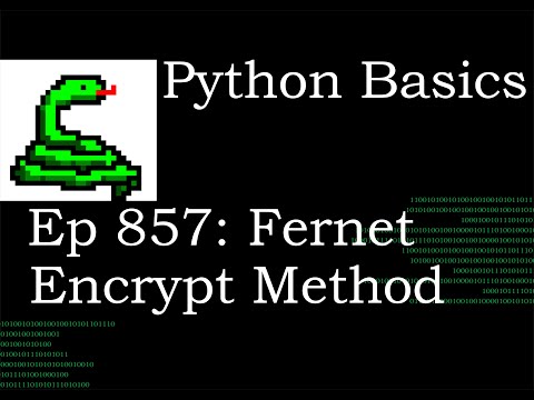 Python Basics Tutorial Cryptography Fernet Object Encrypt Method || Data Encryption