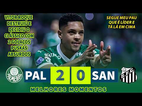 FLACO LÓPEZ PERDEU GOL INCRÍVEL E VAR ANULOU GOL | Palmeiras x Santos | Melhores Momentos
