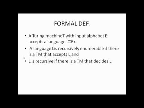 Turing machines and Undecidability  Video 1