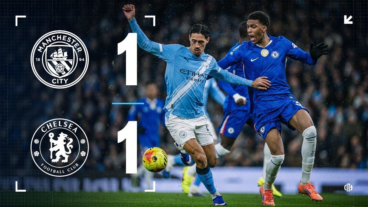 City Draws Chelsea 1-1 in Premier League ⚽