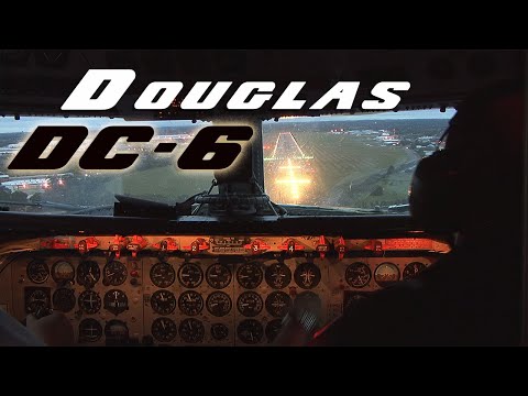 Cockpit flight on Douglas DC-6A G-APSA