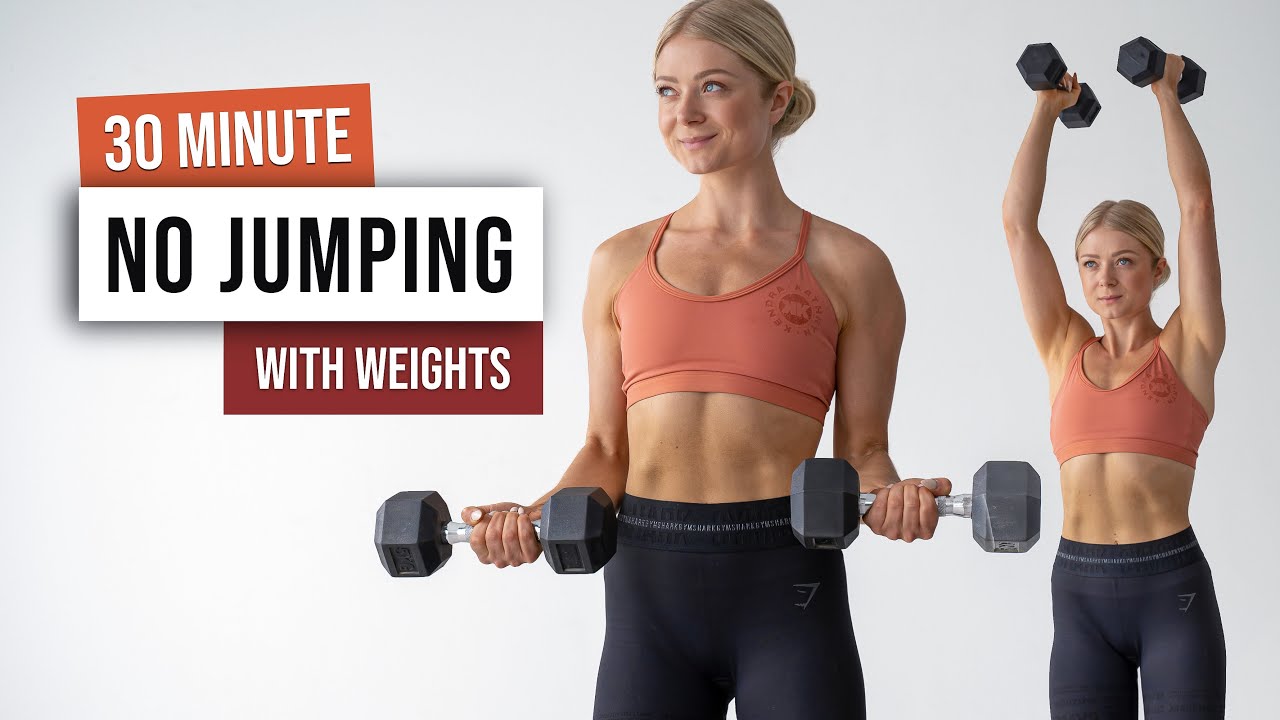 30-Minute Low-Impact Standing HIIT with Weights – No Jumping, No Repeats