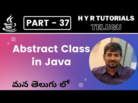 P37 - Abstract Class in Java | Core Java | Java Programming |