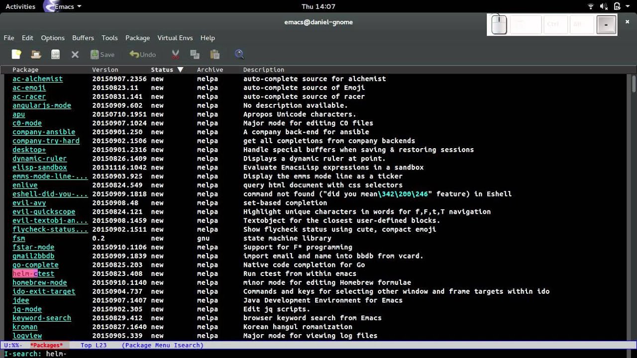 Emacs Tutorial Part 4 - Global Key-bindings and Major/Minor Modes