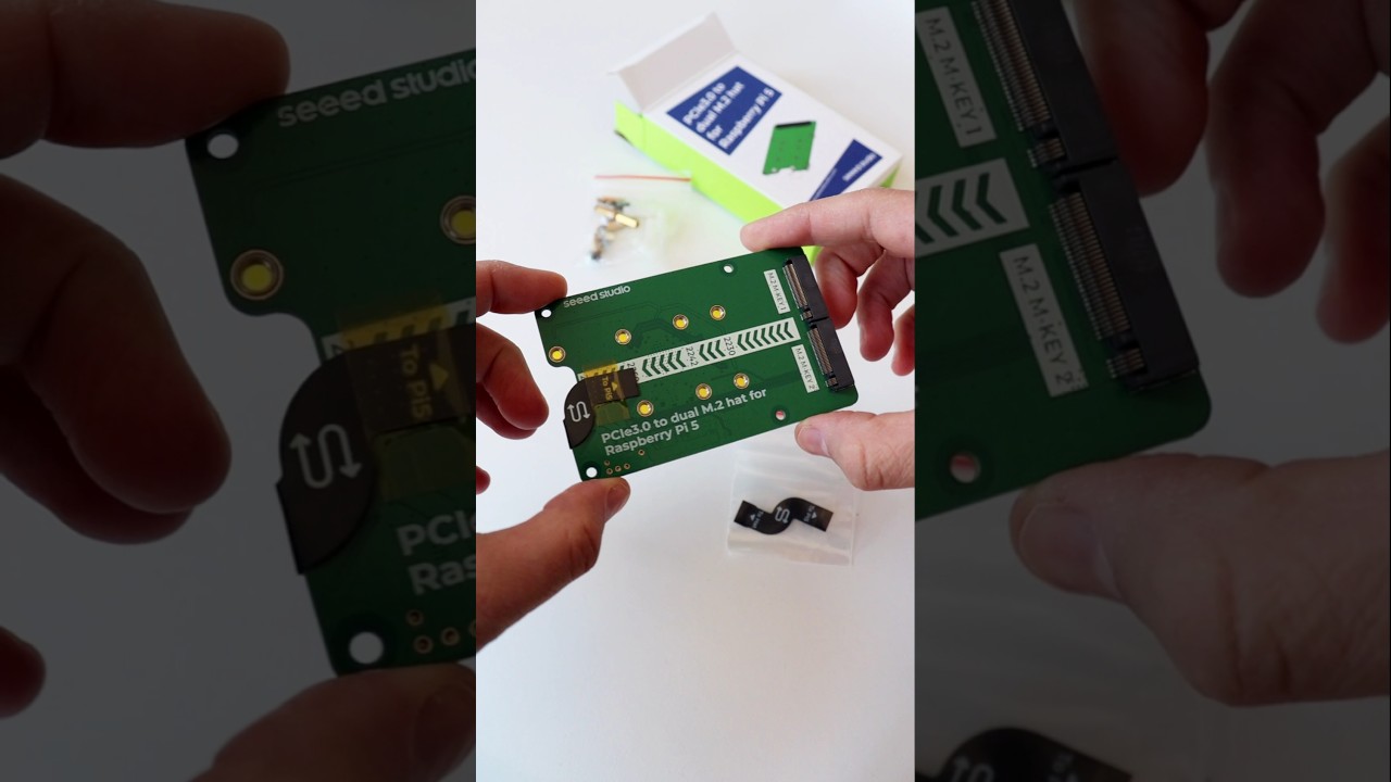 Raspberry Pi 5 PCIe Dual M.2 HAT for NVMe & AI 🌐