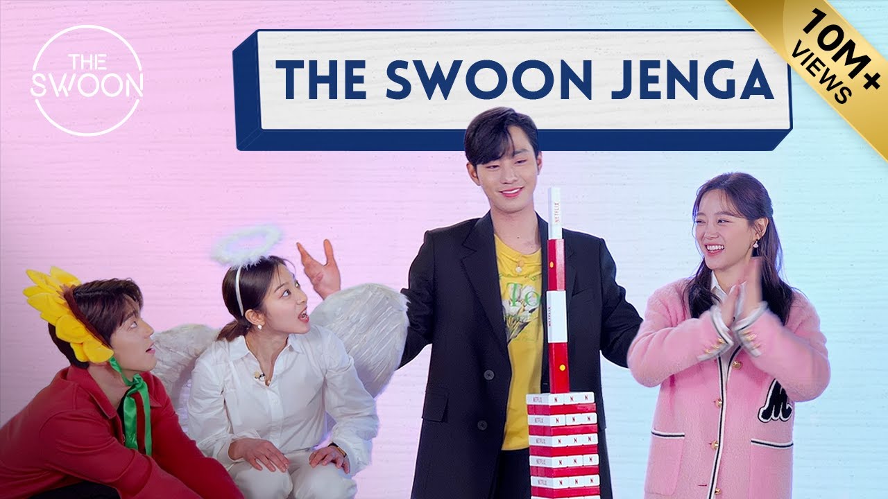 Business Proposal Stars Play Jenga! 🤩 Watch Kim Se-jeong & Ahn Hyo-seop in Fun Challenge
