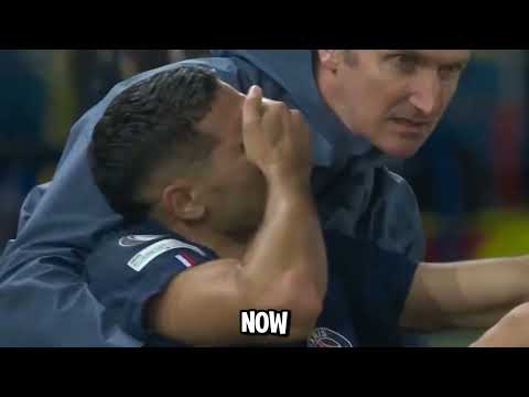 Achraf Hakimi Injury vs Bayern Munich | Luis Díaz Red Card After Tackle on Hakimi PSG vs Bayern 😱