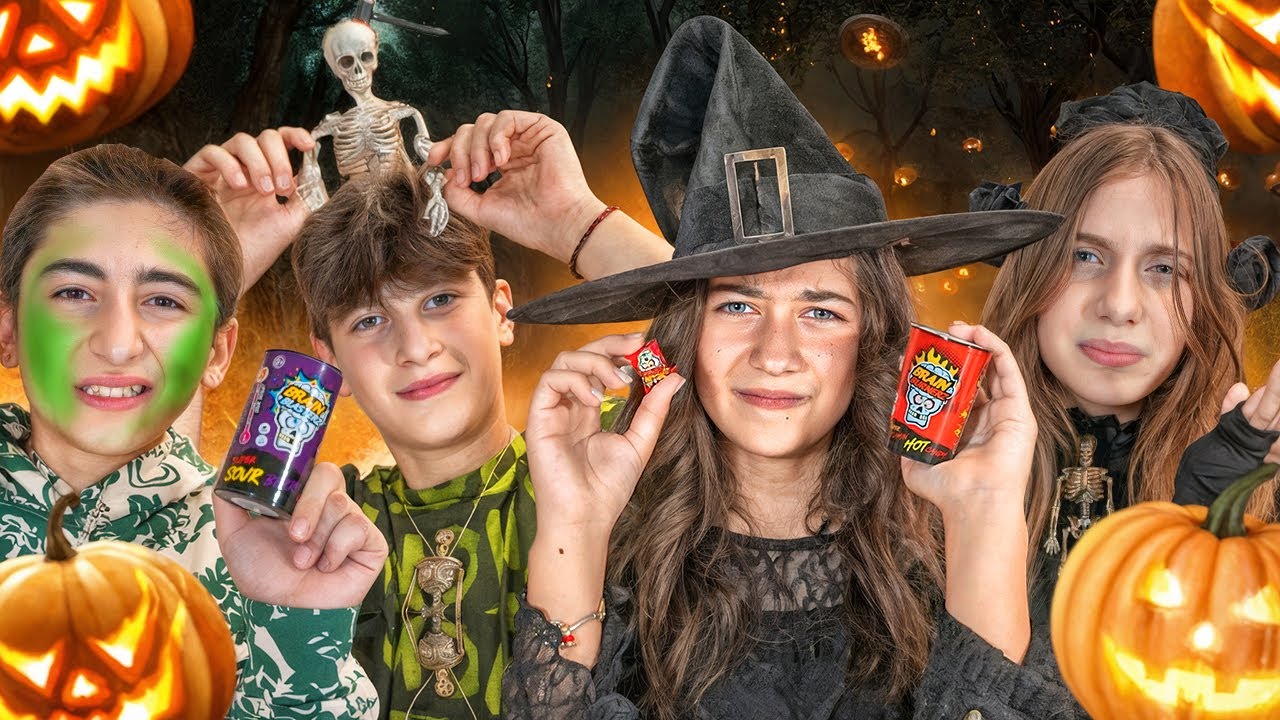 მჟავე კანფეტების გამოწვევა! ემილია და მეგობრები 😝