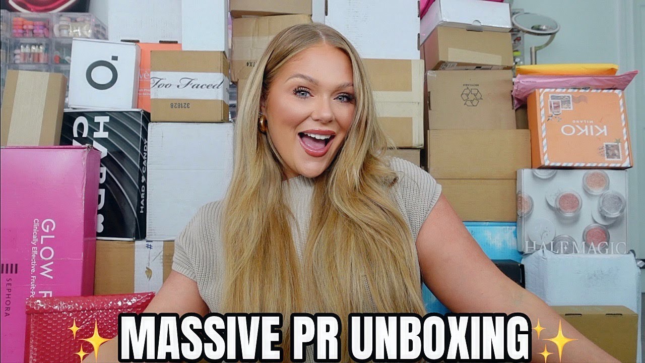 BIGGEST PR UNBOXING HAUL EVER 2025 π± MASSIVE AMOUNT OF FREE MAKEUP (plus some for you!)