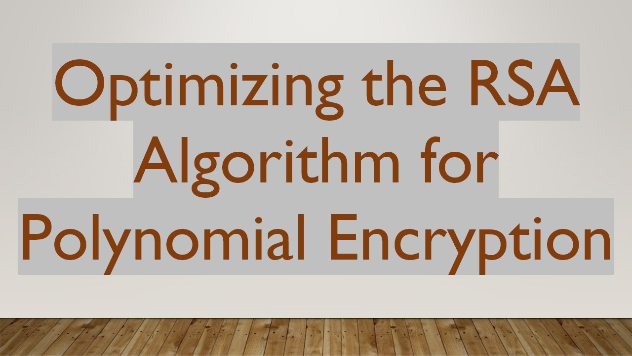 Optimizing RSA Algorithm for Polynomial Encryption