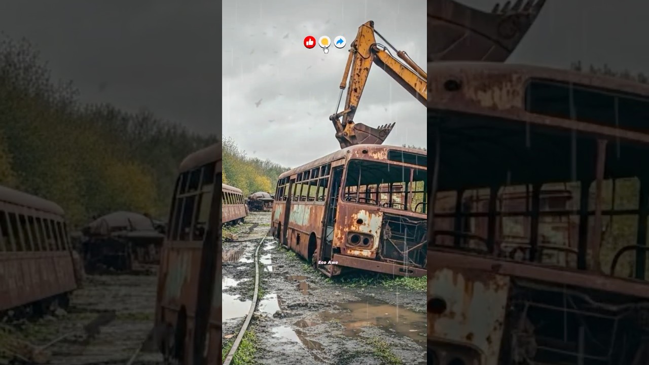 Exploring Abandoned Vehicles 🚧 | Train, Bus & Excavator