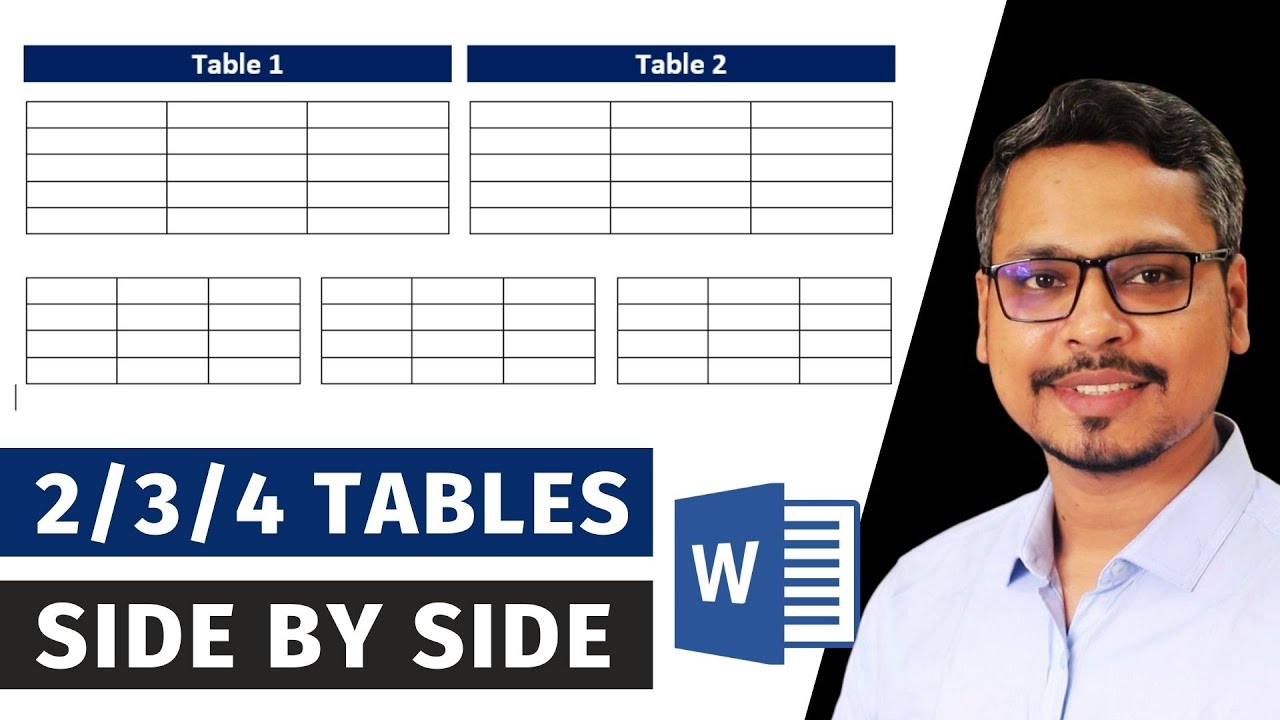 How to make tables side by side in MS Word