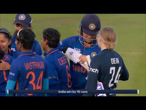 Full video of Deepti Sharma Runout england batsman. #england v/s #india