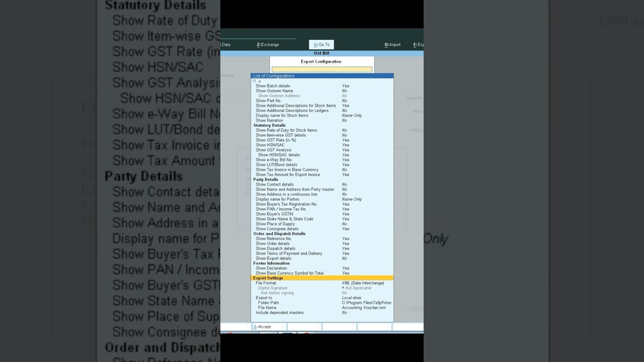 Easily Export GST Bills to PDF in Tally Prime 📄