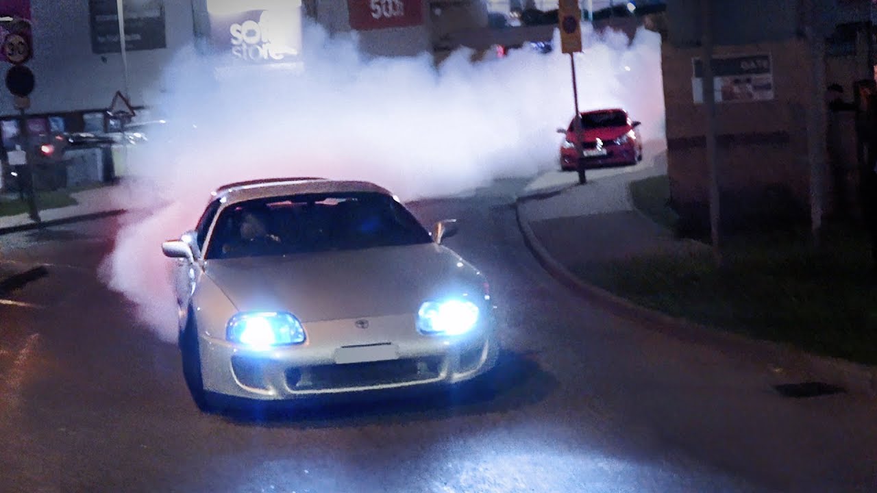 Tuner Cars Leaving a Car Meet - April 2018