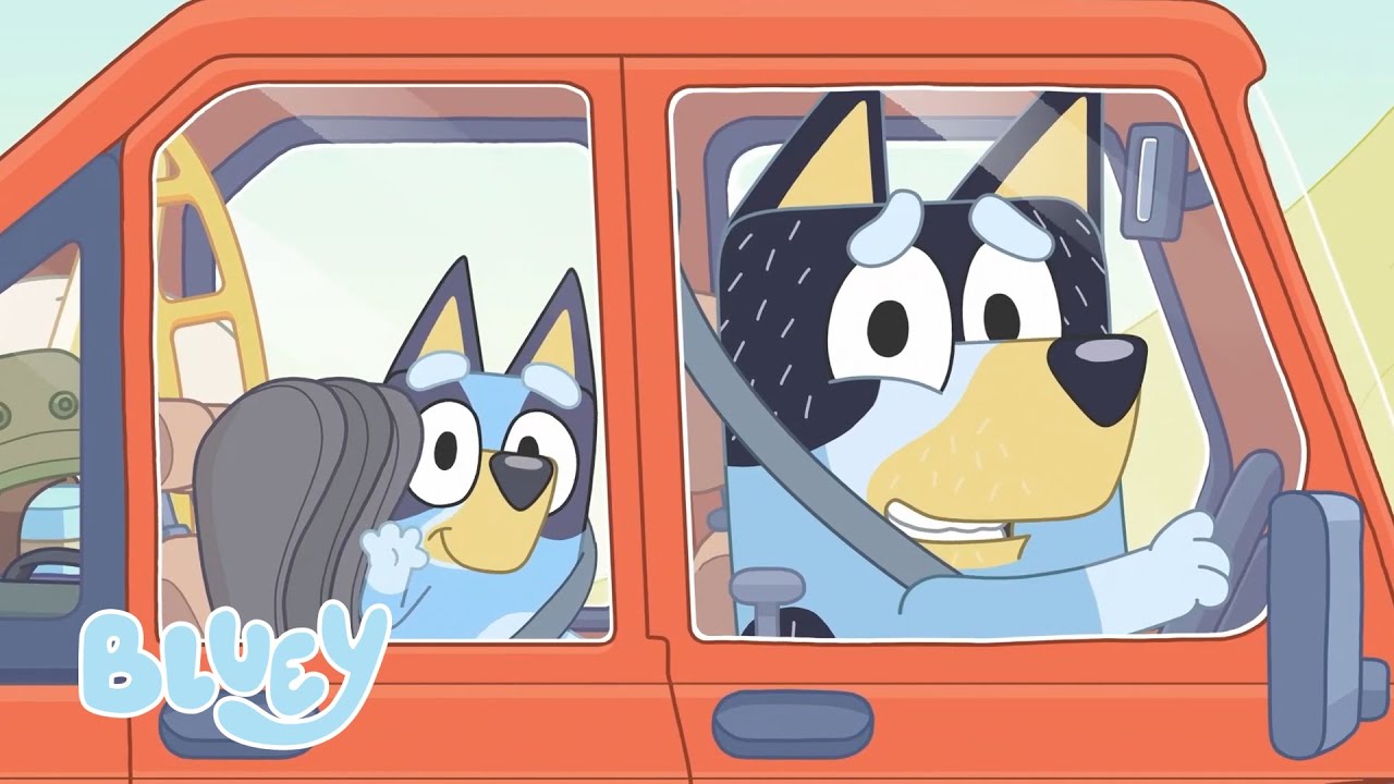 Bluey en Voiture 🚗 : Aventures et Rires avec la Petite Chiot Australienne