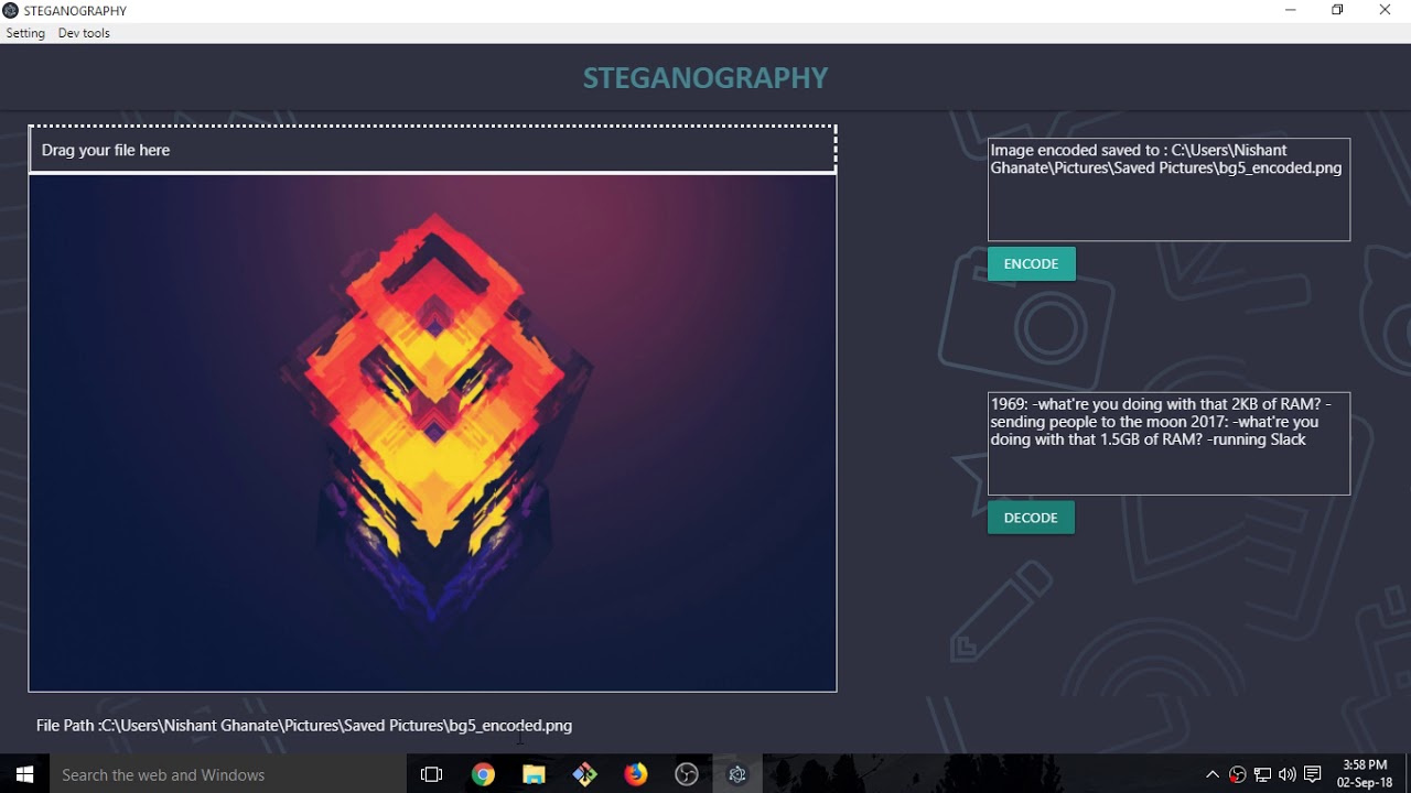 Easy Steganography Tool with Electron.js & OpenCV 🔒