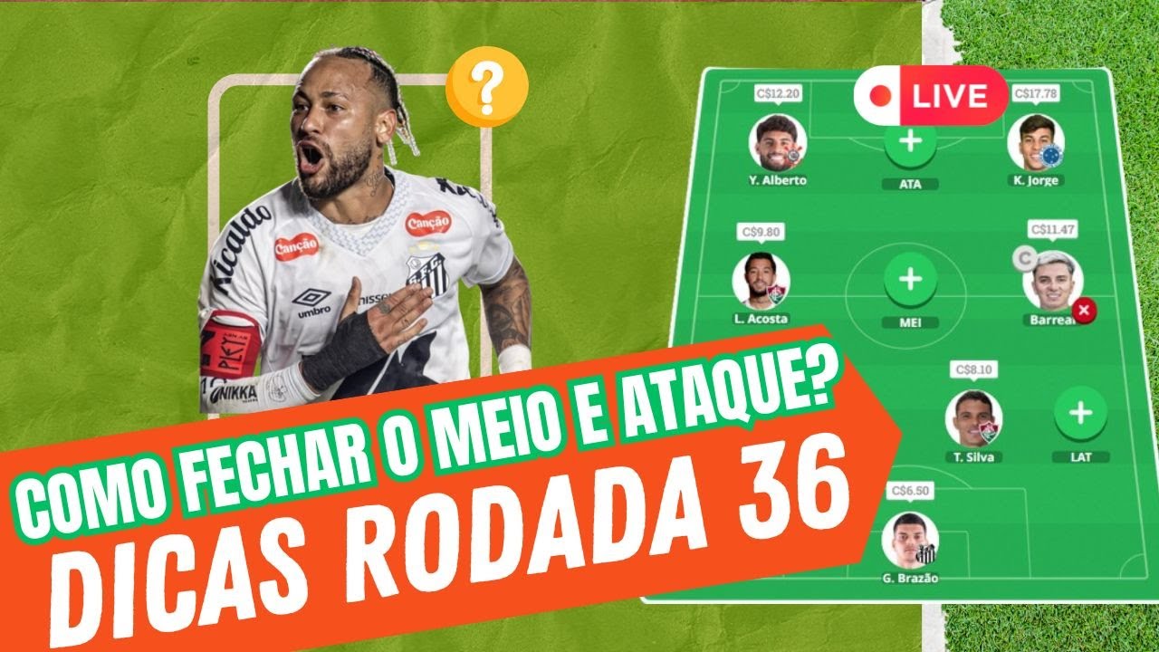 Dicas ao Vivo | Rodada 36 Cartola FC 2025 ⚽