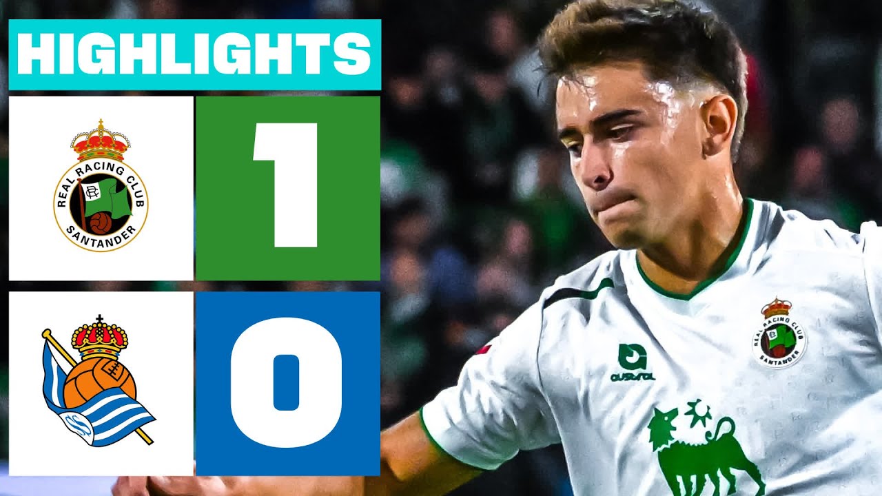R. Racing Club Narrowly Defeats Real Sociedad B 1-0 ⚽ | LaLiga HyperMotion Summary
