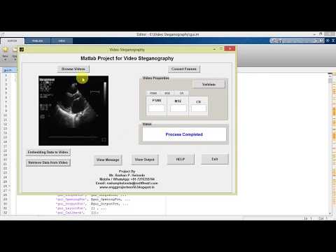 Video Steganography using Matlab Project Code IEEEproject FinalYearProject EngineeringProject