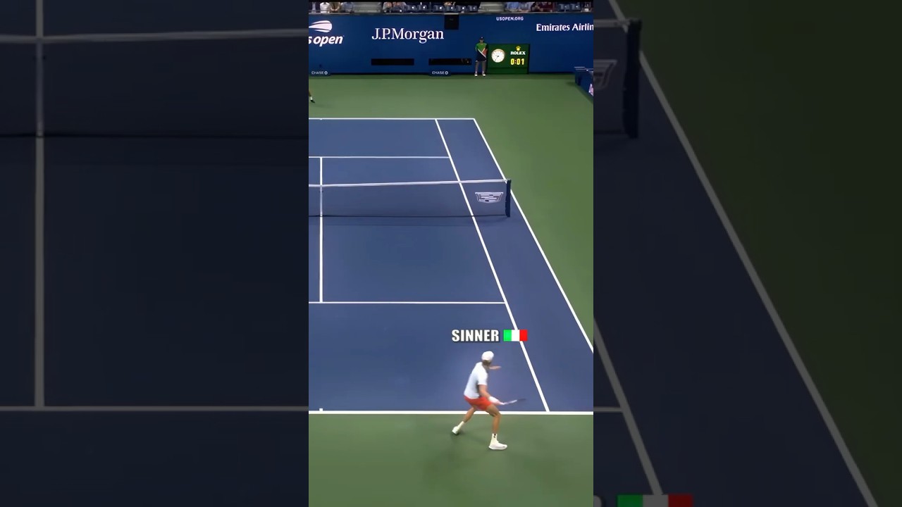 Alcaraz vs Sinner INSANE 25-Shot Rally at US Open 2025 πΎπ₯