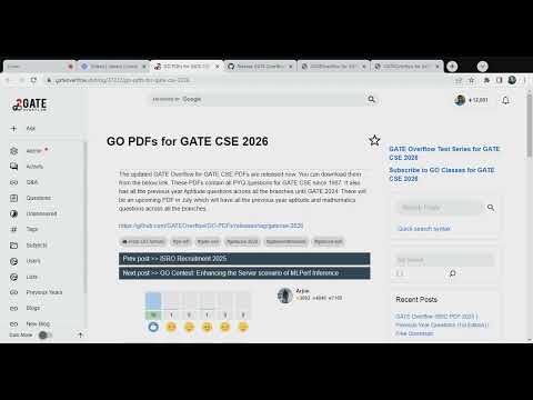 GATEOverflow PDFs for GATE CSE 2026