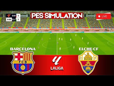 🔴Barcelona vs Elche CF | La Liga 2025/26 Full Match | PES 21 Gameplay |